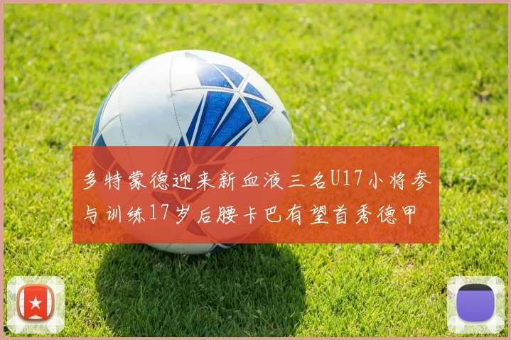 多特蒙德迎来新血液三名U17小将参与训练17岁后腰卡巴有望首秀德甲